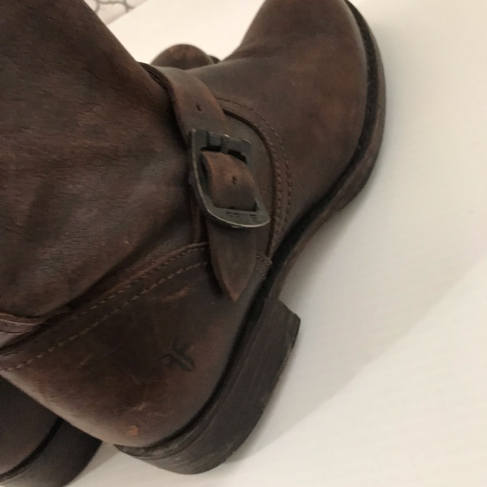 Frye Veronica Classic Women's Brown Leather Riding Boots Size 9B - Picture 6 of 9